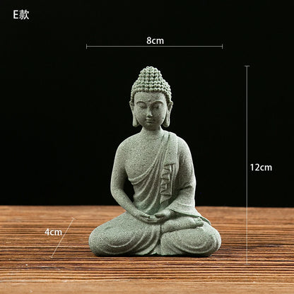 Buddha Statue, Fish Tank Decoration, Mini Buddhism Figurine Desk Topper, Tablescape Decor, Home Zen Statue
