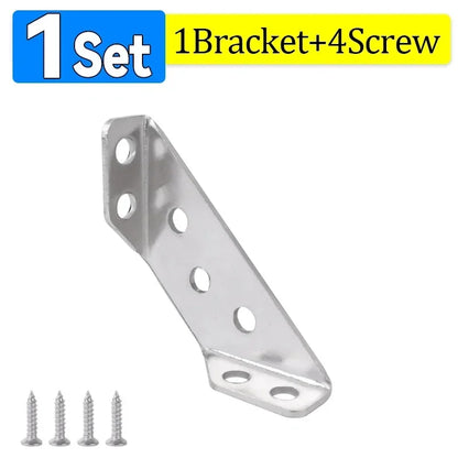 Corner Brackets, Stainless Steel Furniture Angle, Shelf Connector, Cabinet Support Fixing Frame Corner Brace