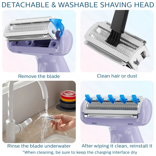 ENCHEN A1 Hair Trimmer For Lady Wet&Dry Suitable For The Whole Body Type-C Fast Charge 3-IN-1 Smooth Painless Detachable Blade
