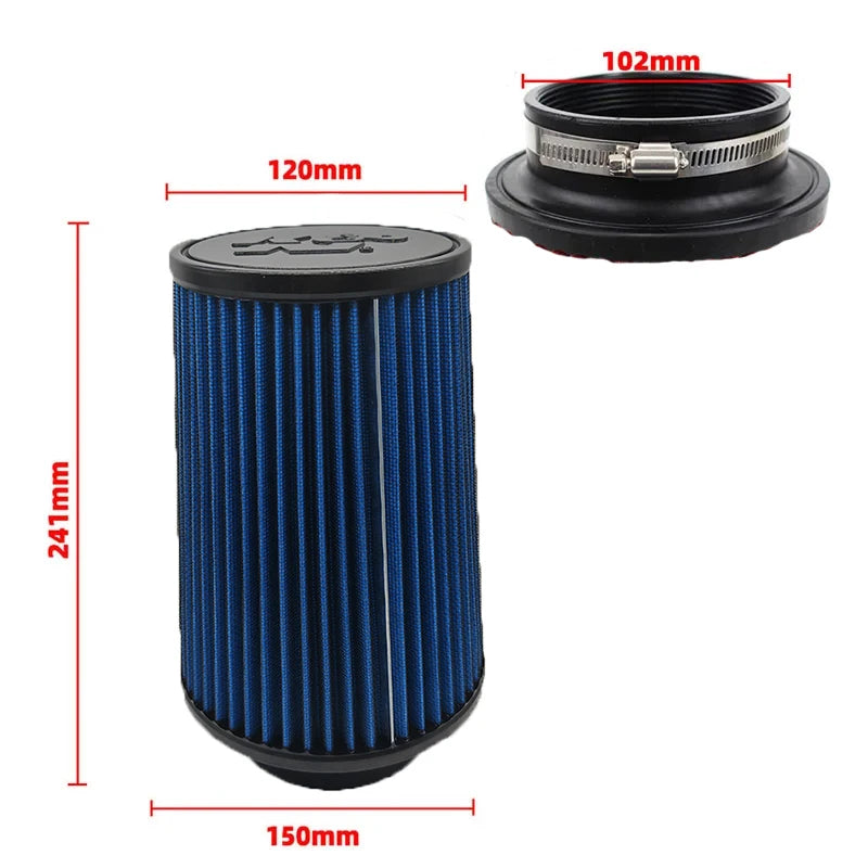 Car Mushroom Head Universal High Flow Intake Air Filter 102mm 89mm 76mm 3 3.5 4 Inch Cone Tapered Air filters for K&N 14084-2