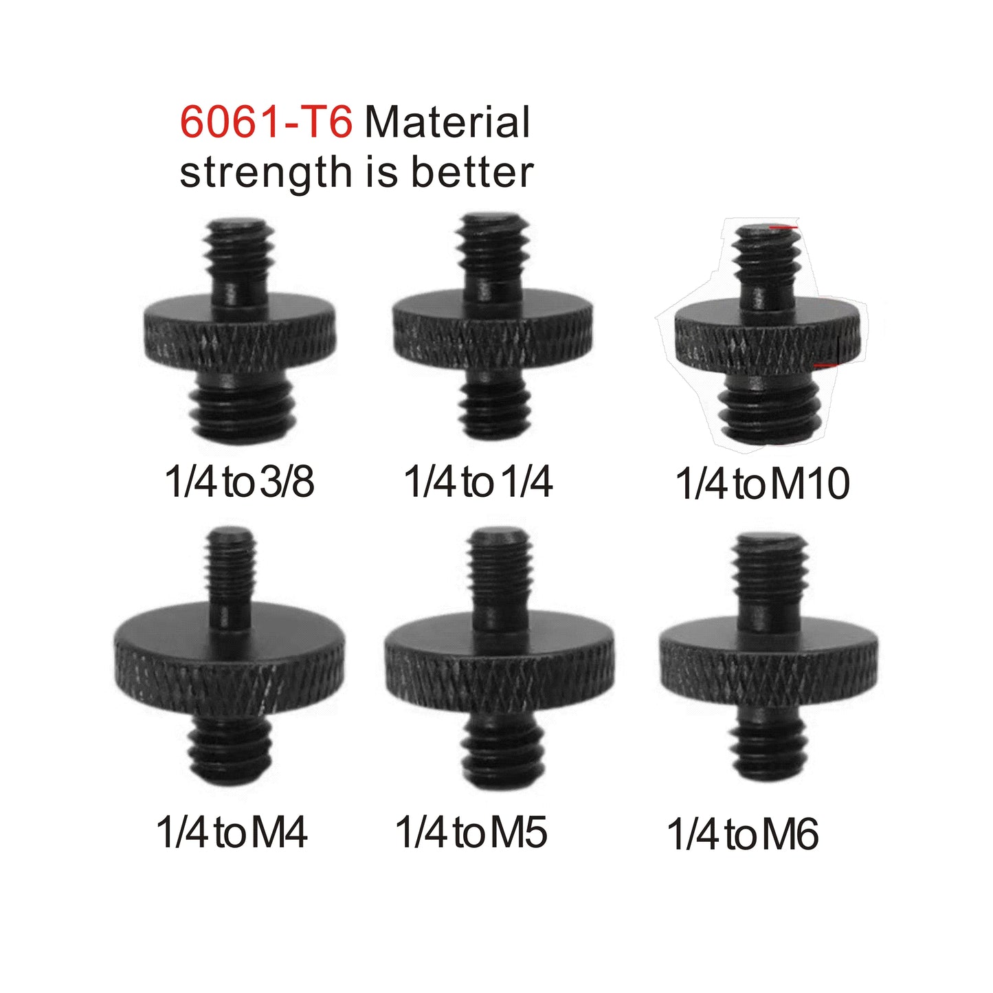2/4pcs Universal Camera Conversion Screw 1/4 Male to 3/8 M4 M5 M6 M8 M10 Male Screw Tripod Monopod Mount Adapter Photography