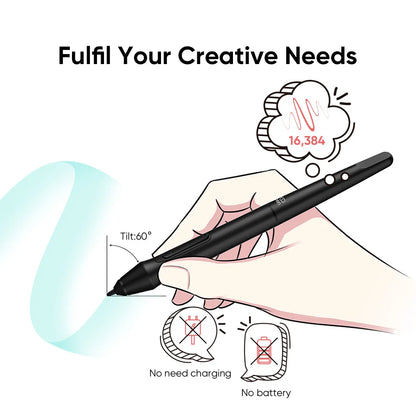 XPPen Deco Mini7 V2 Graphics Tablet, 7*4.3 Inch Digital Drawing Tablet, 8 Keys 16384 Levels 60 Tilt for Art Drawing Signature