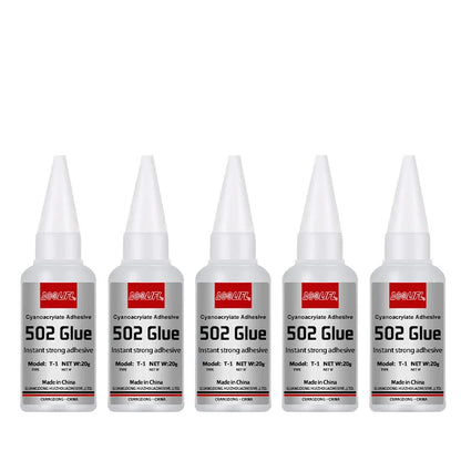 LOOLIFL 502 Super Glue Instant Quick-drying Cyanoacrylate Adhesive Leather Rubber Glass Wood Metal Strong Bond Liquid Glue Tool