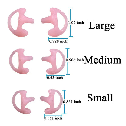 3-Pair Ear Mold Earbud Replacement Soft Silicone Earmould Earplug S/M/L Size for Walkie Talkie Radio Acoustic Earpieces Headsets