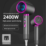 2026 New High-Speed Hair Dryer 2400W High-Power Blue Negative Ion Ultra Quiet Hair Salon Home Hair Dryer US/EU/UK/AU Plug