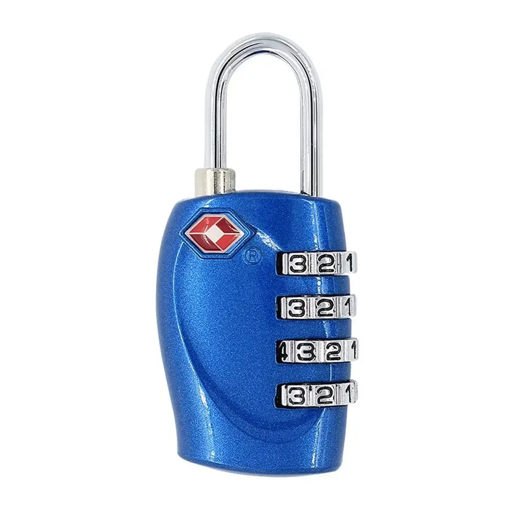 High Security TSA Customs Lock Overseas Customs Clearance Trolley Luggage Suitcase Backpack Password Padlock with Steel Cable