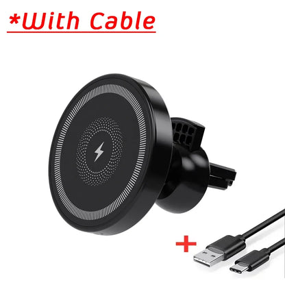 Car Phone Holder Magnetic Wireless Charge Cellphone Bracket For iPhone Magsafe 16 15 14 13 12 Fast Charging Air Vent Stand Mount