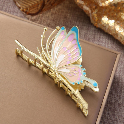 10cm Metal Butterfly Hair Claw Clip Fashion Shark Hair Clip for Women Girls Hair Accessories