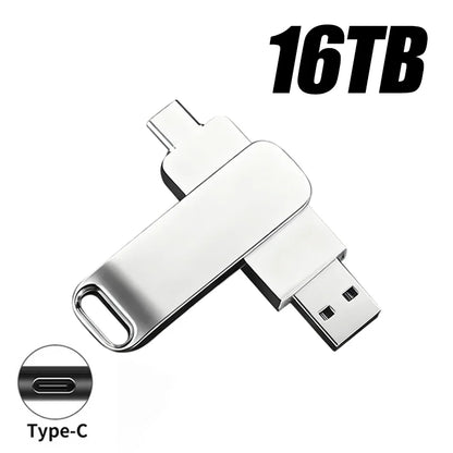 64TB USB 3.2 Flash Drive Metal Ultra-Speed Pen Drive 16TB 8TB Waterproof Type-C USB PenDrive For Computer Storage Devices 2026