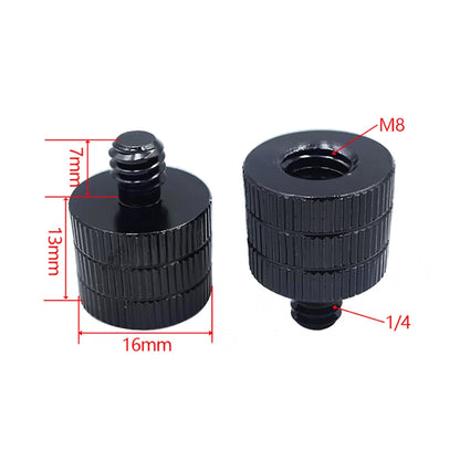 1x 1/4 Inch Thread Hole Female to Female 3/8 M4 M5 M6 M8 Mount Adapter Screw Nut DSLR Cameras Tripod Rig Flash Light Accessories