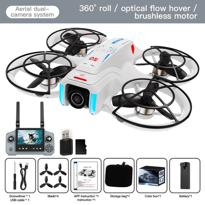 New AE21 Max Drone IA Clip Profesional HD 360° Doble Cámara Pantalla Control Remoto Motores sin Escobillas Anticolisión Cuadricóptero