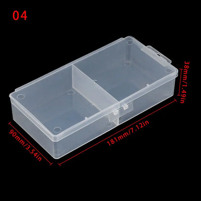 Various Shapes Plastic Transparent Storage Box, Small Items Sundries Organizer Case, Jewelry Earrings Rings Beads Container Tools