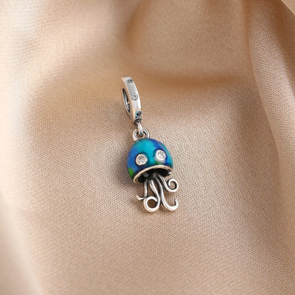 New 925 Silver Octopus crab Charm Bead Sea turtle starfish Seahorse dolphin Pendant Fit Original Bracelet Women DIY Jewelry Gift
