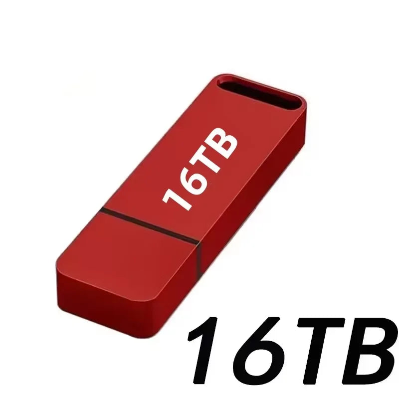 NEW 16TB Metal Flash Drive USB3.2 High Speed Transfer Large Capacity Portable USB Memory Pen Drive For Phone Computer Car U Disk