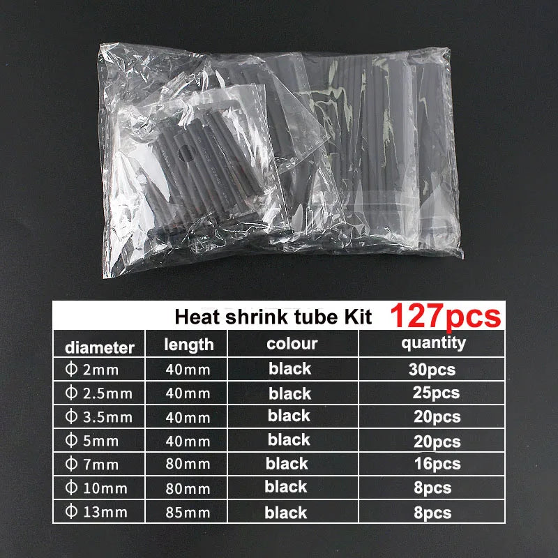 Insulation Sleeving Heat Shrink Tube Thermoresistant tube Kit Polyolefin Heat Shrink Tubing Wire cable Waterproof Shrink 2:1