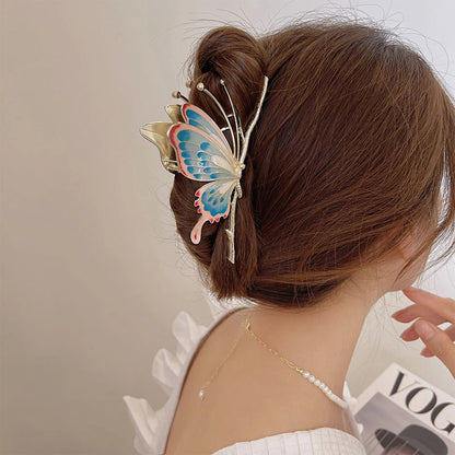 10cm Metal Butterfly Hair Claw Clip Fashion Shark Hair Clip for Women Girls Hair Accessories