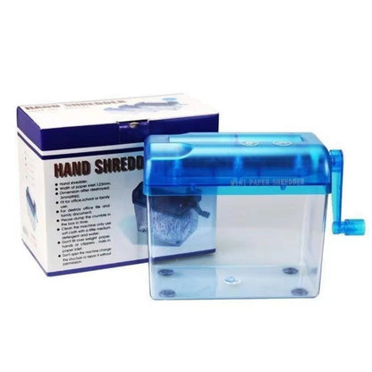 Portable Manual Paper Shredder Easy to Use with Transparent Plastic Window Bin Suitable for Home Office Shelf