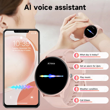 LIGE New Smart Watch Women, Bluetooth Call Sports Fitness Watches, Heart Rate Health Monitor Smartwatch Ladies For Android iOS