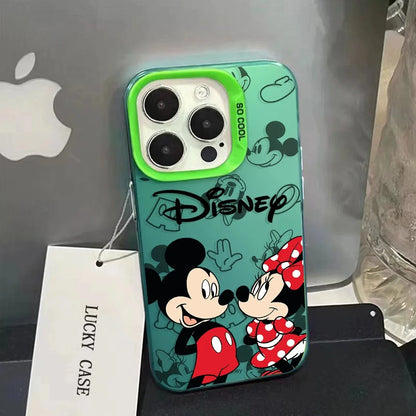 Lovely Mickey Minnie Mouse Cartoon Cute Couple Phone Case For iPhone 16 15 14 13 12 11 Pro Max XR XS Max 7 8 Plus MINI, Y2K Cover