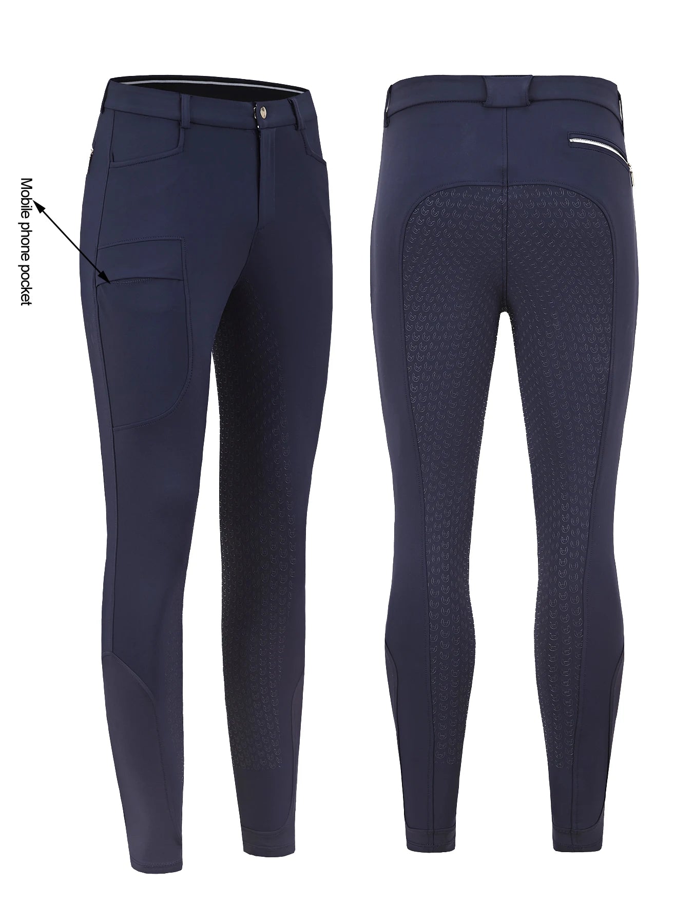 Professional Men's Equestrian Pants Full Silicone Anti-Slip Horse Riding Sports Pants Elastic Quick-Dry Horseback Riding Pants M