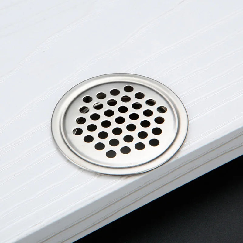 1Pc, Round Stainless Steel  Ventilation Cover, Louver Air Vent Grill Mesh Hole Cover For Wardrobe Cabinet, Furniture Accessories