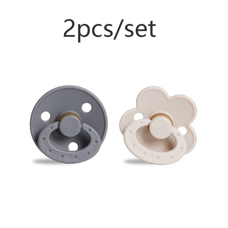 Silicone Baby Pacifier, Food Grade Silicone, Newborn Soother Solid Color Dummies Silicone Nipple For Bebe, 2PCS, Modabebe