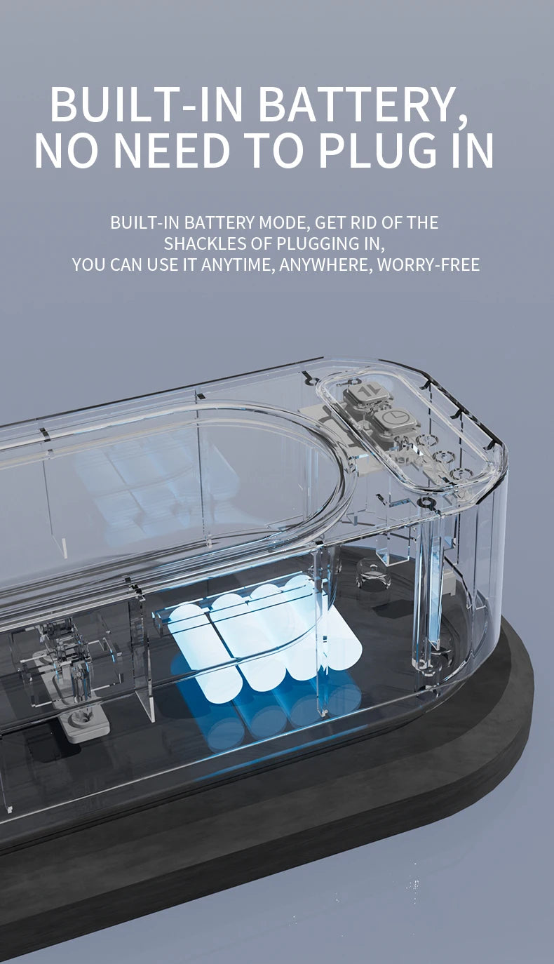 Ultrasonic Glasses Cleaner, 50KHz Contact Lens Cleaner, Household Timer Jewelry Toothbrush Cleaner, Brush Dentures, New MIJIA