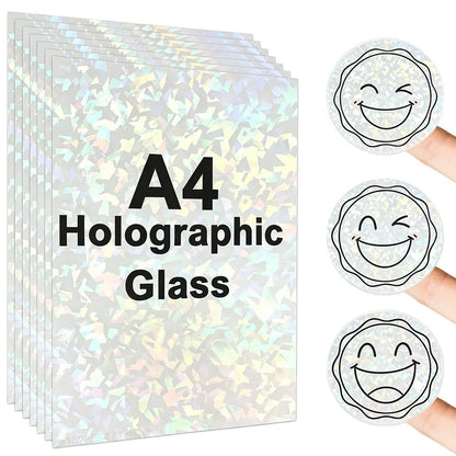 100% Transparent Printable Vinyl Sticker Paper A4 Vinyl Printing Paper for Inkjet Printer DIY Label Sticker Self Adhesive Paper