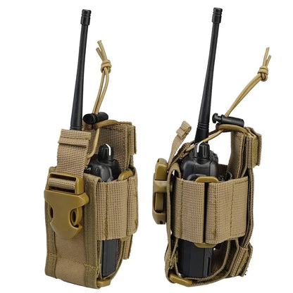 Tactical Walkie Talkie Holder Bag Molle Radio Pouch Nylon Waist Pack Pocket Pendant Pouch Hunting Accessories