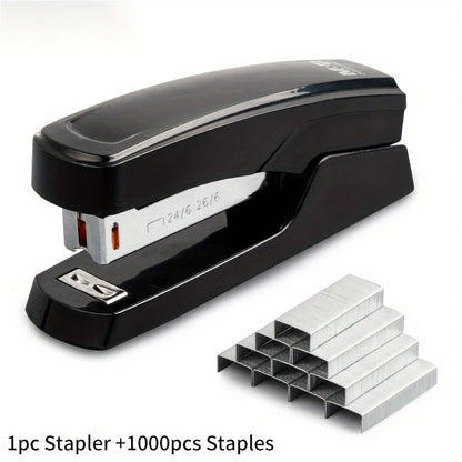 Durable Stapler With 1000 Staples, Capable Of Binding 25 Sheets Of Paper, Professional Office And Study Stationery Supplies