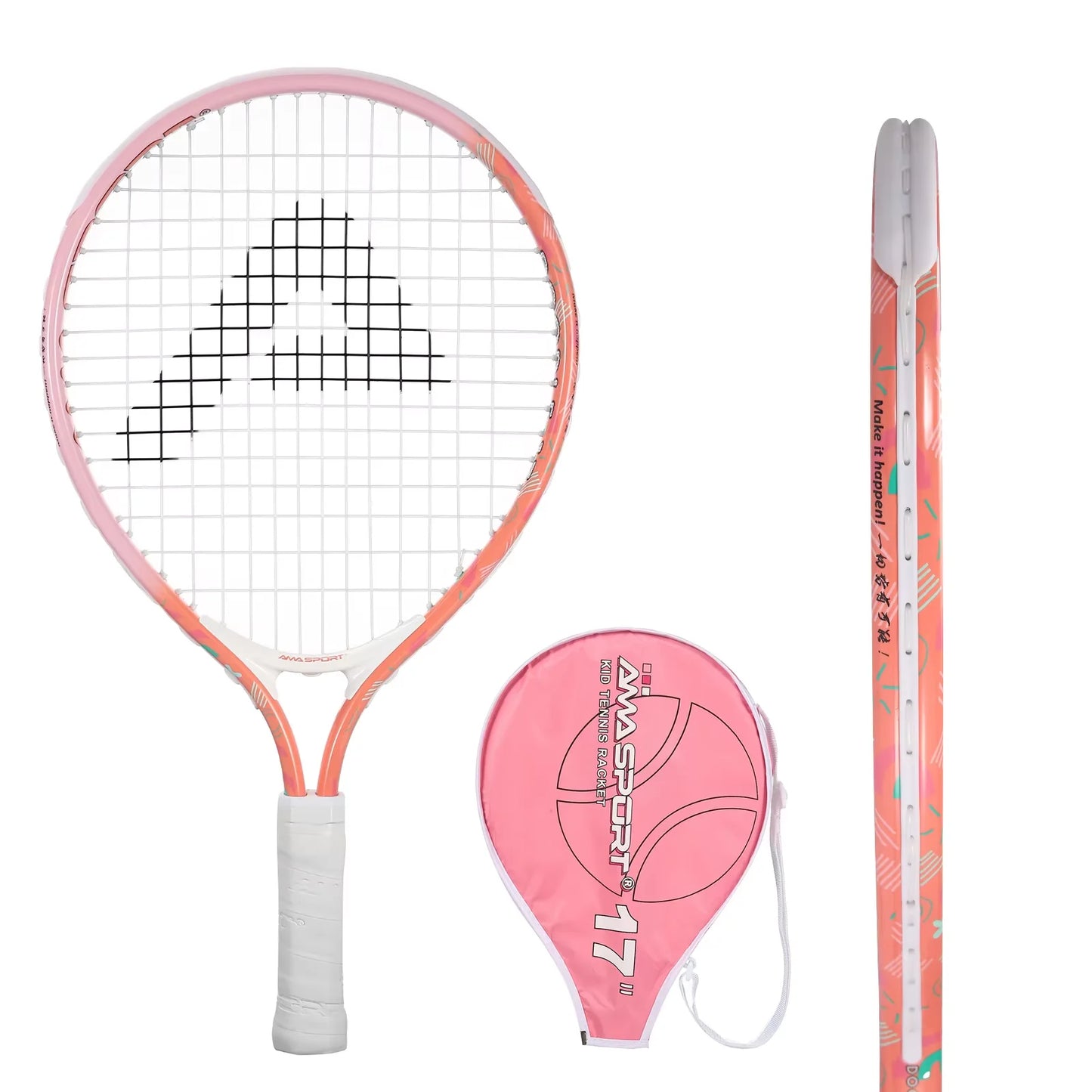 Tennis Rackets for Kids Toddlers 17'' with Cover Bag for Girl and Boy Tennis Racquet, AMASPORT