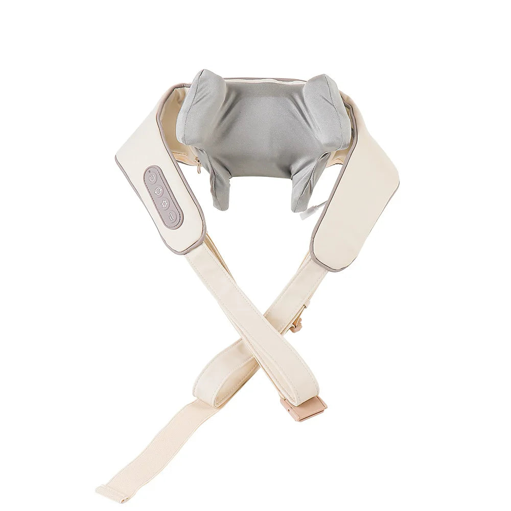 Foreverlily 26W Brushless Motor Neck and Shoulder Massager, Wireless Shoulder and Back Kneading Massage Shawl, Neck Masajeador