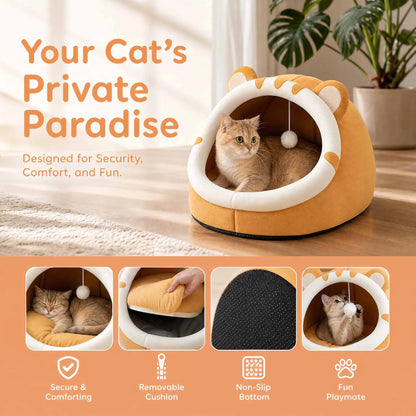 Cama Súper para Gatos, Casa Cálida para Mascotas, Cueva para Gatitos, Cojín, Casa para Gatos, Cesta Cálida para Perros Durmientes, Tienda de Campaña Pequeña, Cama para Perros, Colchoneta para Gatos