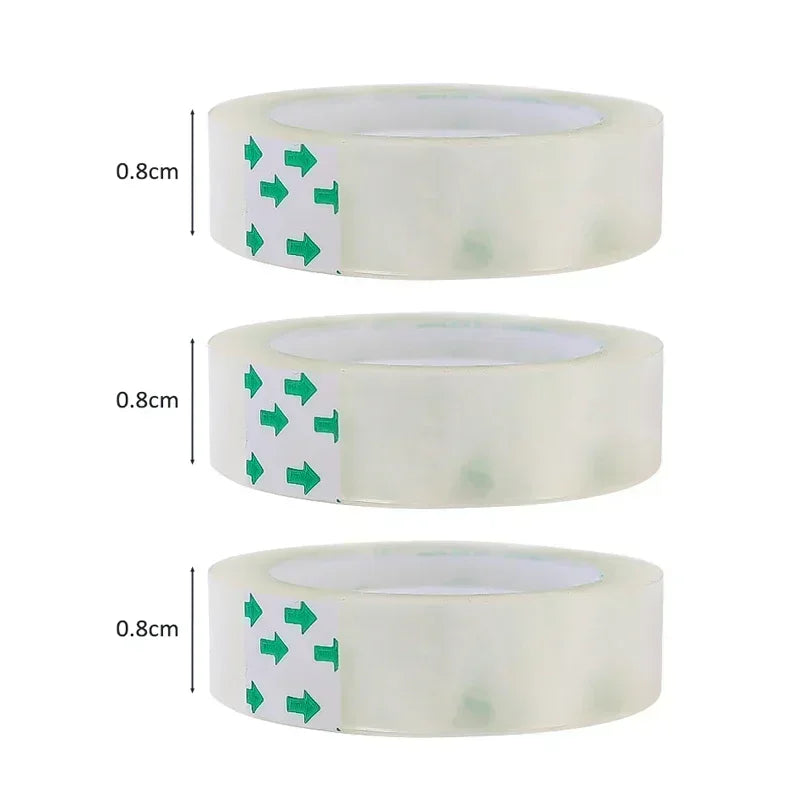 10/5/1 Rolls, Premium Transparent Tape, 0.8cm 1.2cm 1.8cm, Multifuntion High-viscosity Adhesive Tape for Gift Wrapping Packing
