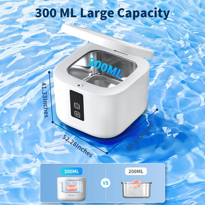 KUNPHY Dental Ultrasonic Retainer Cleaner Machine with UV Light Digital Timer for Denture Mouth Guard Aligner Night Guard 300ML