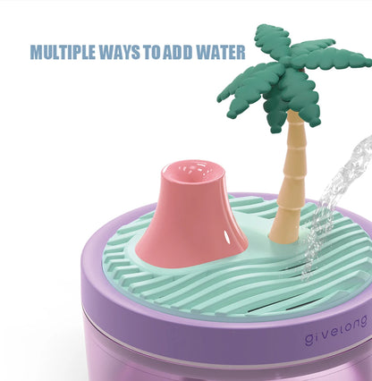 Landscape Air Humidifier, Small Spray Hydration Household Silent Bedroom Desktop Car USB Aromatherapy Humidifiers, Diffuser