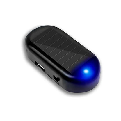 SEAMETAL 1/2PCS Solar Powered Simulated Dummy Alarm Light Wireless Car Fake Security Light Warning Lamp Anti Theft LED Flashing