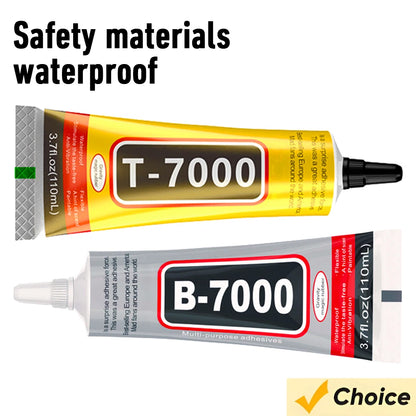15/50/110ml B-7000 Glue Safety Materials, Epoxy Resin Repair, Cell Phone Touch Screen Jewelry Craft Liquid Adhesive, T-7000