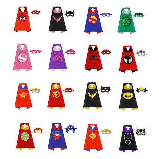 Superhero Capes for Boys and Girls - Cartoon Dress-Up Costumes for Parties, Easter, Halloween, Christmas, and Gifts
