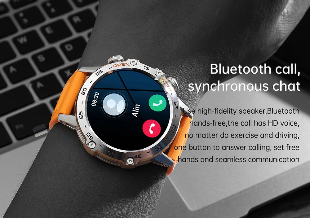 MEVADEN Steel 1.39 Bluetooth Call Smart Watch, Men Sports Fitness Tracker Watches, IP67 Waterproof Smartwatch for Android IOS MD52