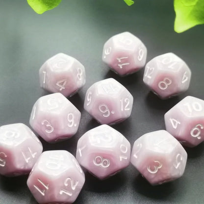 D12 12 Faces DND Dice Transparent Acrylic 12 Side Dice Set Polyhedral TRPG, Mtg, Rpg, Dice for DND or COC Game, 10PCs per Set