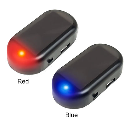1/2Pcs, Car Fake Security Light, Solar Powered Simulated Dummy Alarm Wireless Warning Anti-Theft Caution Lamp LED Flash Imitation
