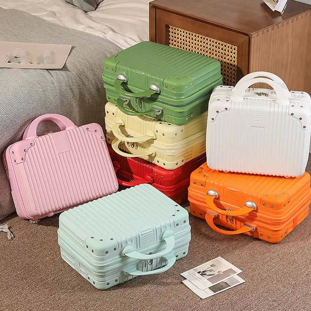 14-inch Lightweight Mini Travel Suitcase Cosmetic Box Waterproof Hand Luggage Organizer Makeup Case Portable Small Boarding Case