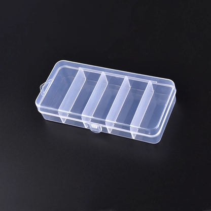 Plastic Transparent Storage Box Jewelry Beads Container Jewelry Tools Accessories Box Small Items Sundries Organizer Case