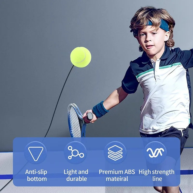 1 Set Tennis Trainer With Tennis Bounce Ball And Practice Ropes, Suitable For Indoor Outdoor Tennis Training