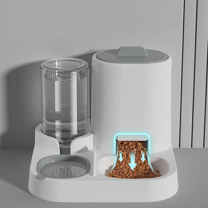 Hot pet feeding and drinking water two-in-one food smooth large-capacity feeding and drinking water bowl cat food bowl dog bowl