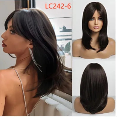 CharmSource Blonde Long Hair Natural Straight Wig, Synthetic Wigs  for Women Daily Party High Density