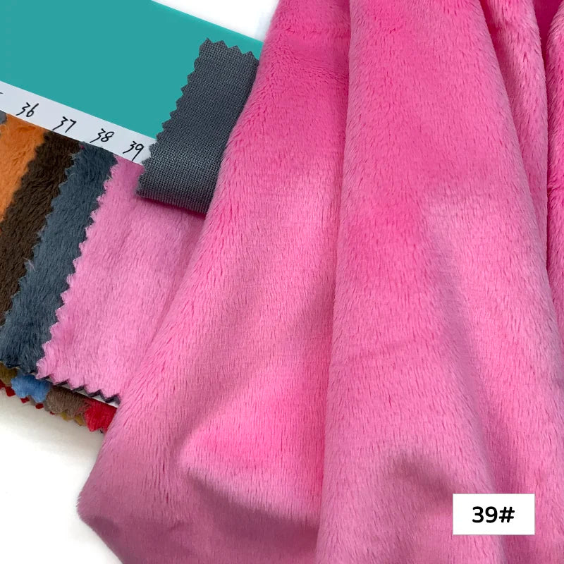 45x50cm 34~66# Plush Fabric For Sewing 5mm Pile Length 100 Polyester Hair Material For Popular Cotton Dolls DIY Handmade Fabric