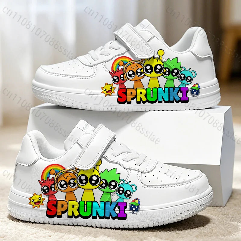 Sprunkis Cartoon Pattern Girls Boys Teenager Student Kids Lightweight Wear-resistant Easy To Wear Lovely Casual Sports Shoes