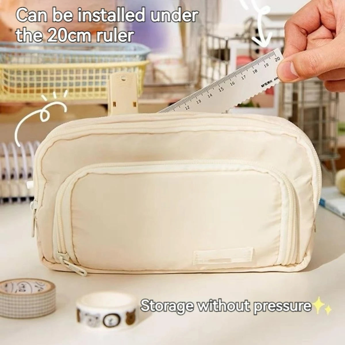Large Capacity Pencil Case, Handheld Pen Pouch, Portable Cosmetic Bag, Gift for Office, School, Teen Girl, Boy, Men, Women, Adult